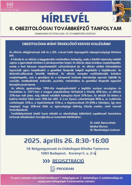 II. Obezitolgiai Tovbbkpz Tanfolyam 