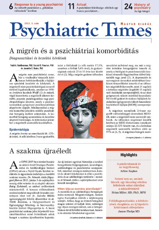 Megjelent a Psychiatric Times 2013/3. száma
